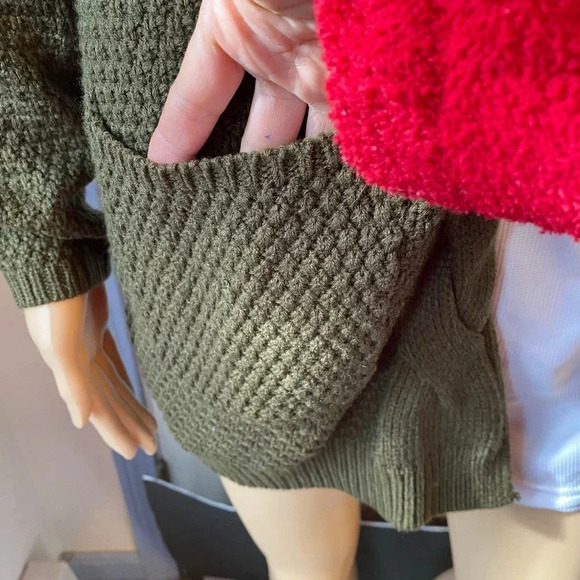 AAMILIFE Chunky Knit Cozy Casual Open Cardigan Sweater Women Size S Pocket - Picture 6 of 7